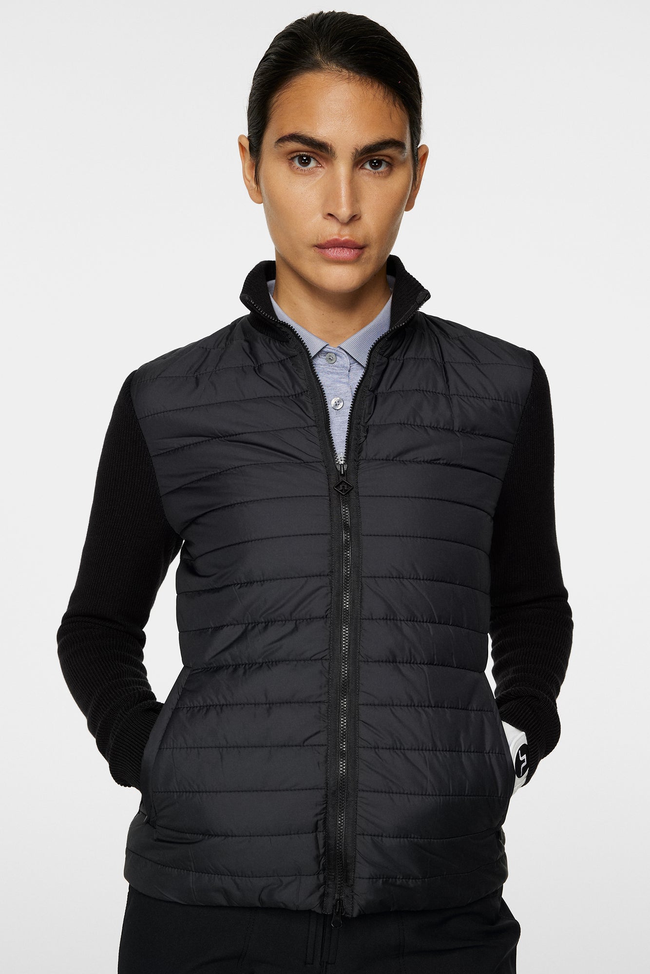 Women | Wren Knitted Hybrid Jacket | Black