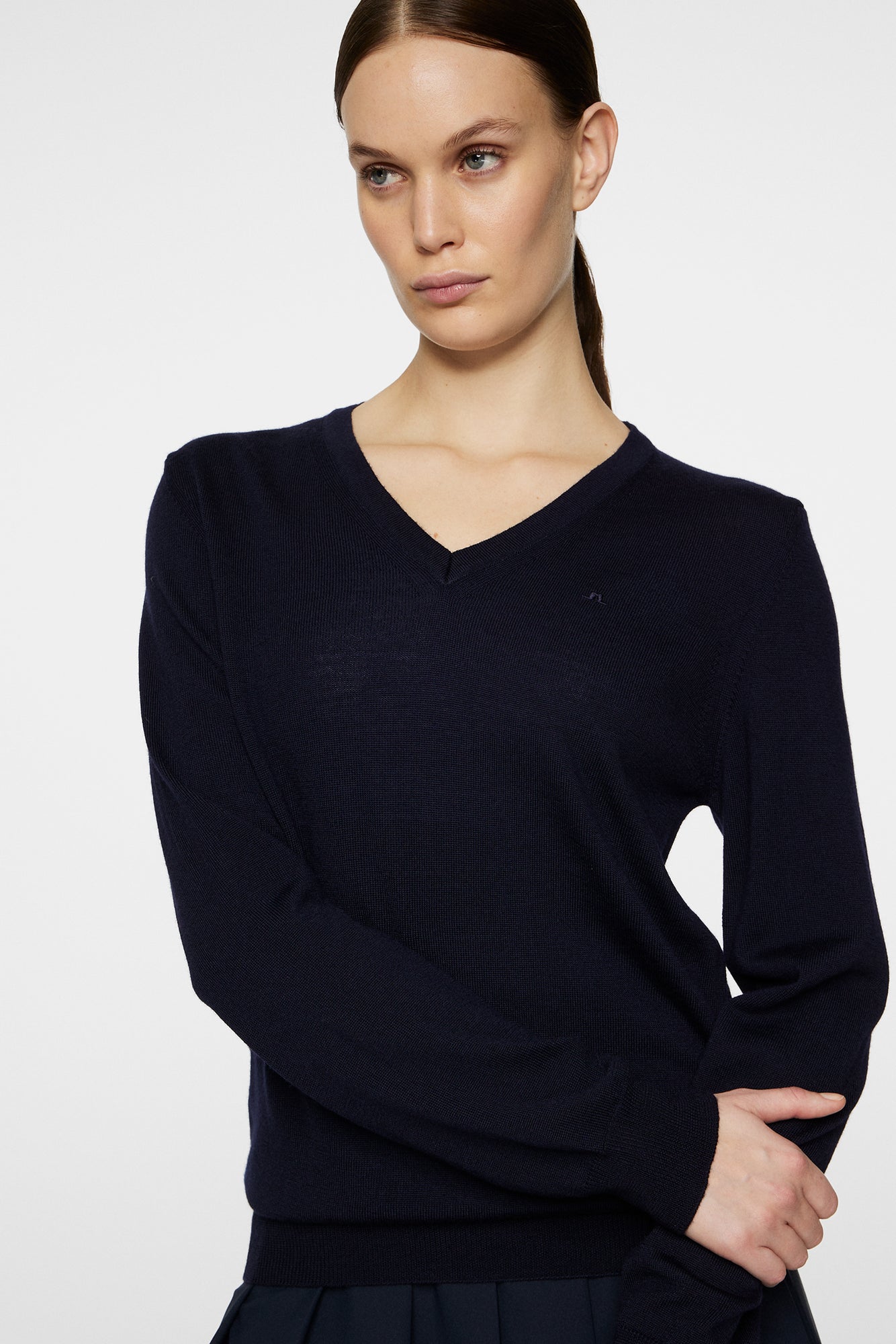 Women | Amaya Knitted Sweater | JL Navy (V3)