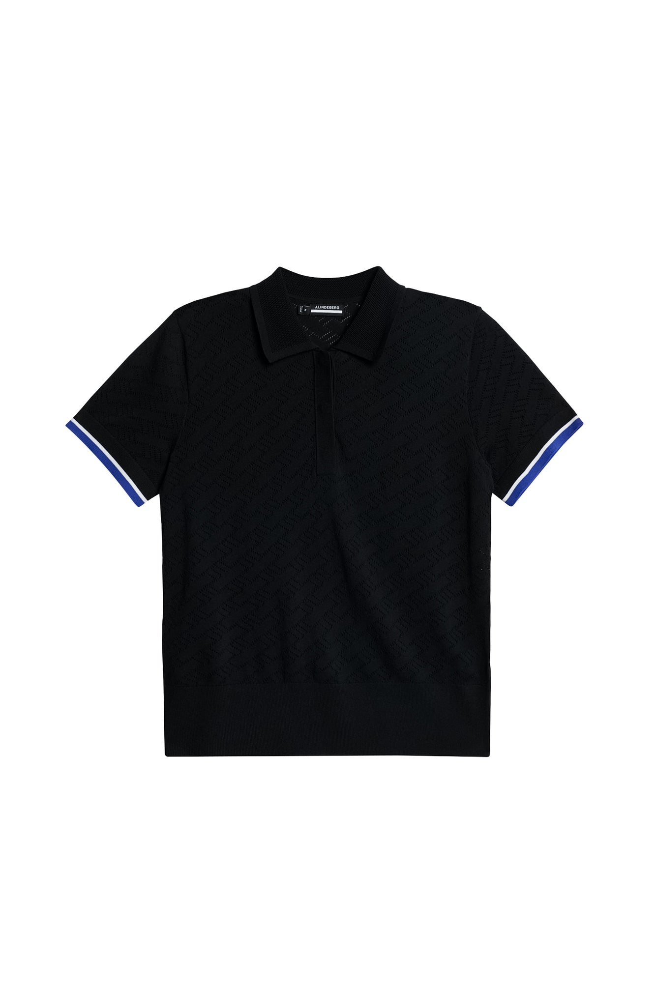 Lomi Knitted Polo Shirt in Black by J.Lindeberg