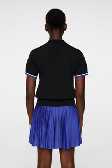 Women | Lomi Knitted Polo Shirt | Black