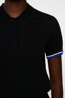 Women | Lomi Knitted Polo Shirt | Black