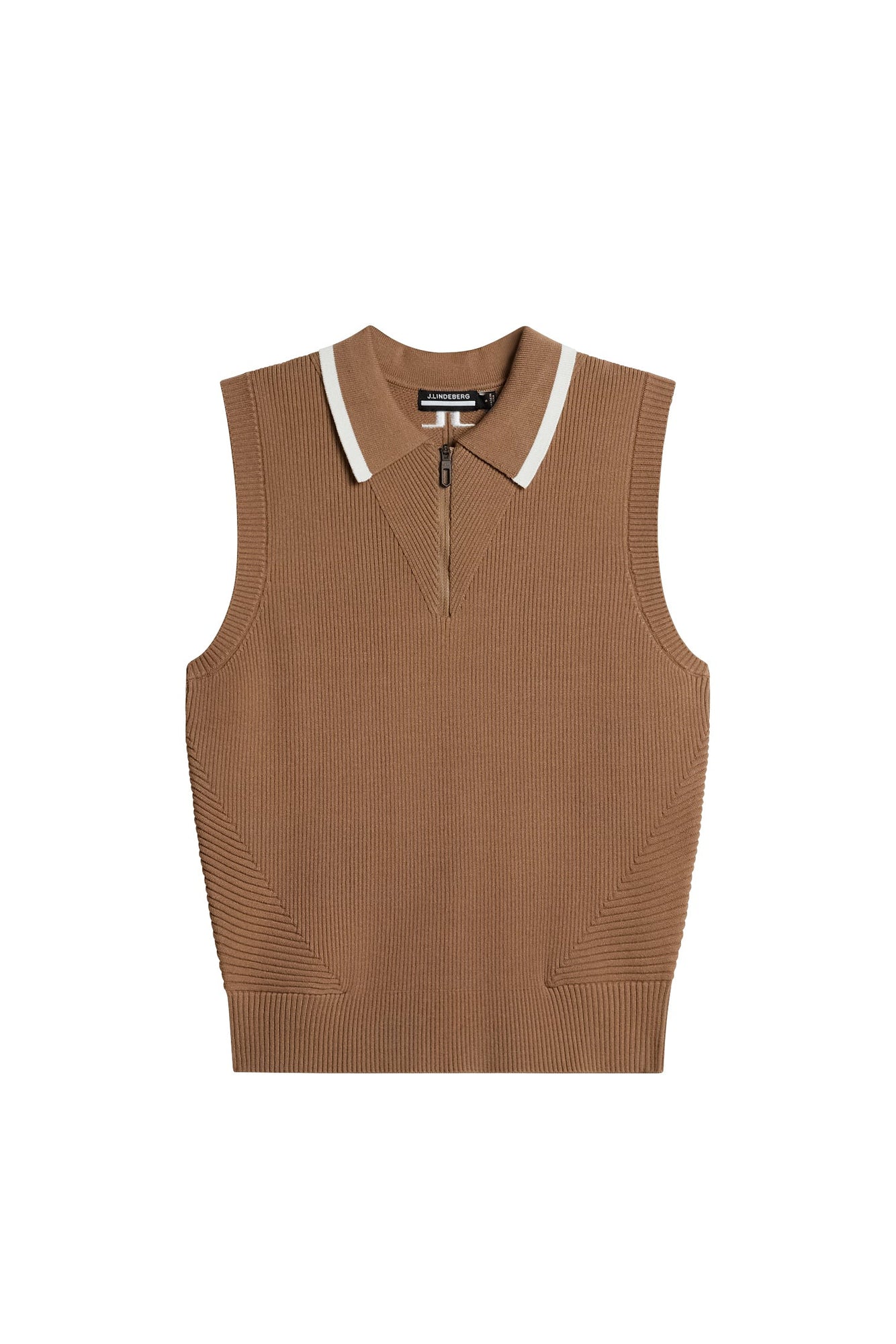 Ramona Knitted Polo Shirt in Tigers Eye by J.Lindeberg