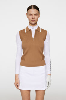 Women | Ramona Knitted Polo Shirt | Tigers Eye