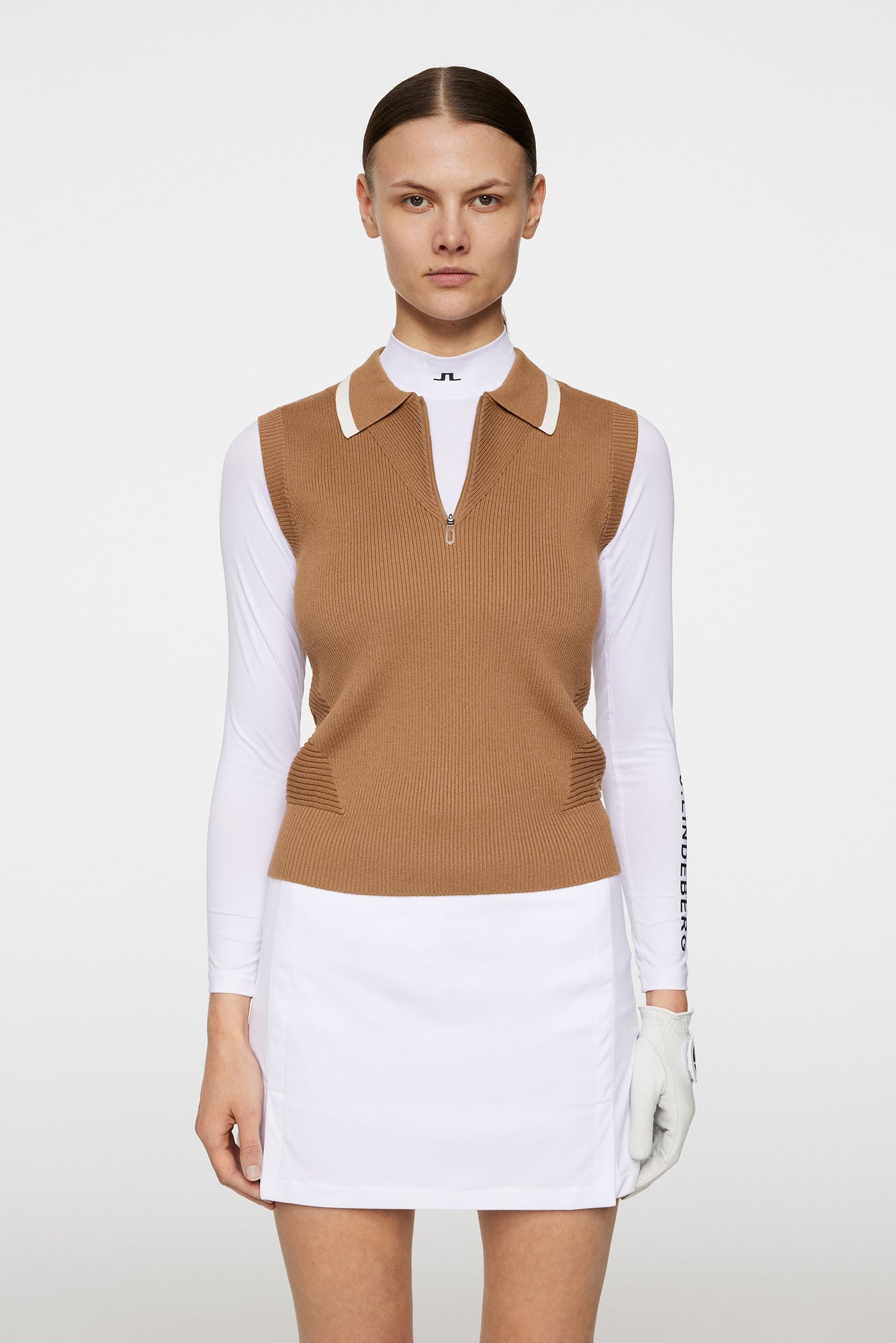 Women | Ramona Knitted Polo Shirt | Tigers Eye