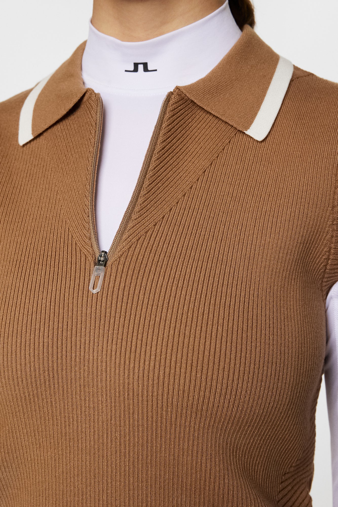 Women | Ramona Knitted Polo Shirt | Tigers Eye
