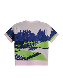 Women | Nico Knitted Top | Watercolor Jacquard Pink