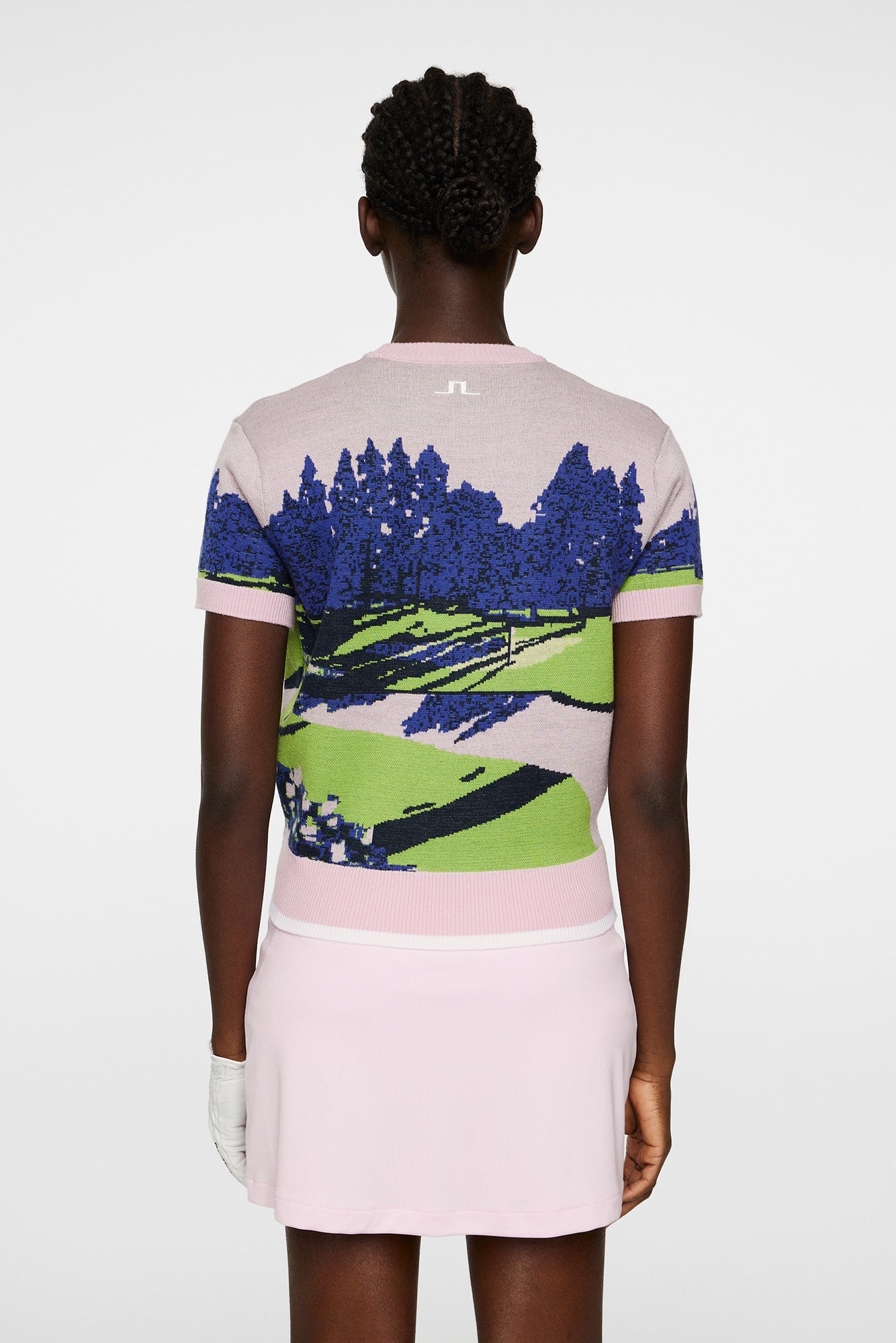 Women | Nico Knitted Top | Watercolor Jacquard Pink