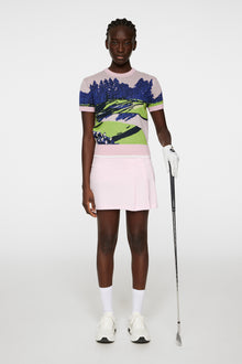 Women | Nico Knitted Top | Watercolor Jacquard Pink