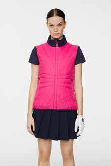 Women | Holma Quilt Hybrid Vest | Pink Peacock