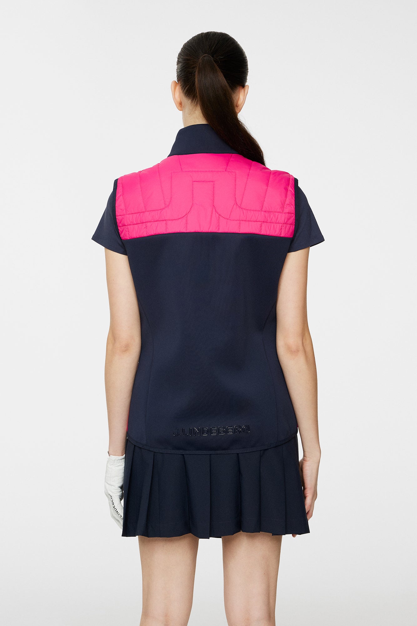 Women | Holma Quilt Hybrid Vest | Pink Peacock