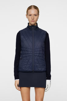 Women | Holma Quilt Hybrid Vest | JL Navy