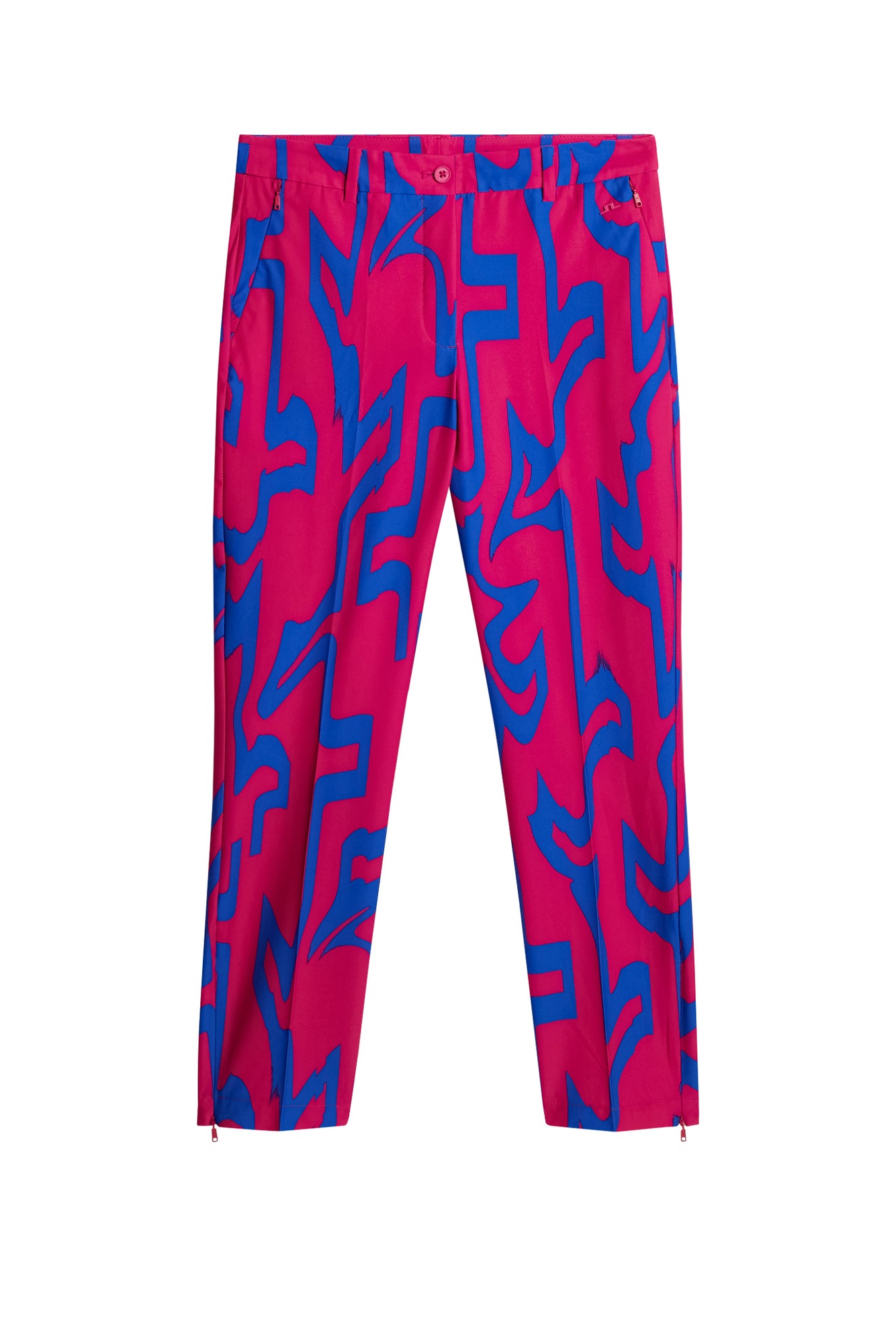 Pia Print Pant in Glitch Bridge Pink by J.Lindeberg