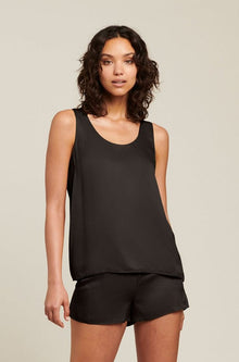 Washable Silk Tank | Black