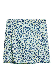 Amelie Mid Print Skirt in Leopard Aruba Blue by J.Lindeberg