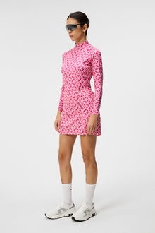 Women | Amelie Mid Print Skirt | Geo Fuchsia Purple