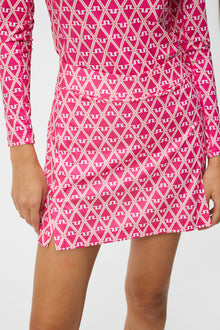 Women | Amelie Mid Print Skirt | Geo Fuchsia Purple