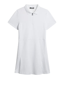 Kanai dress in White by J.Lindeberg