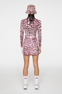 Women | Amelie Mid Print Skirt | Glitch Leo Lime