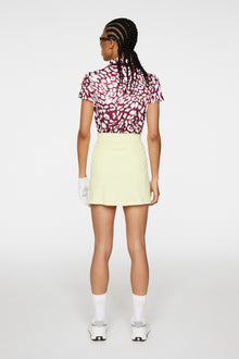 Women | Amelie Mid Skirt | Pale Lime Yellow