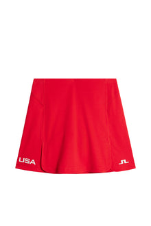Gisele Skirt in Flame Scarlet by J.Lindeberg
