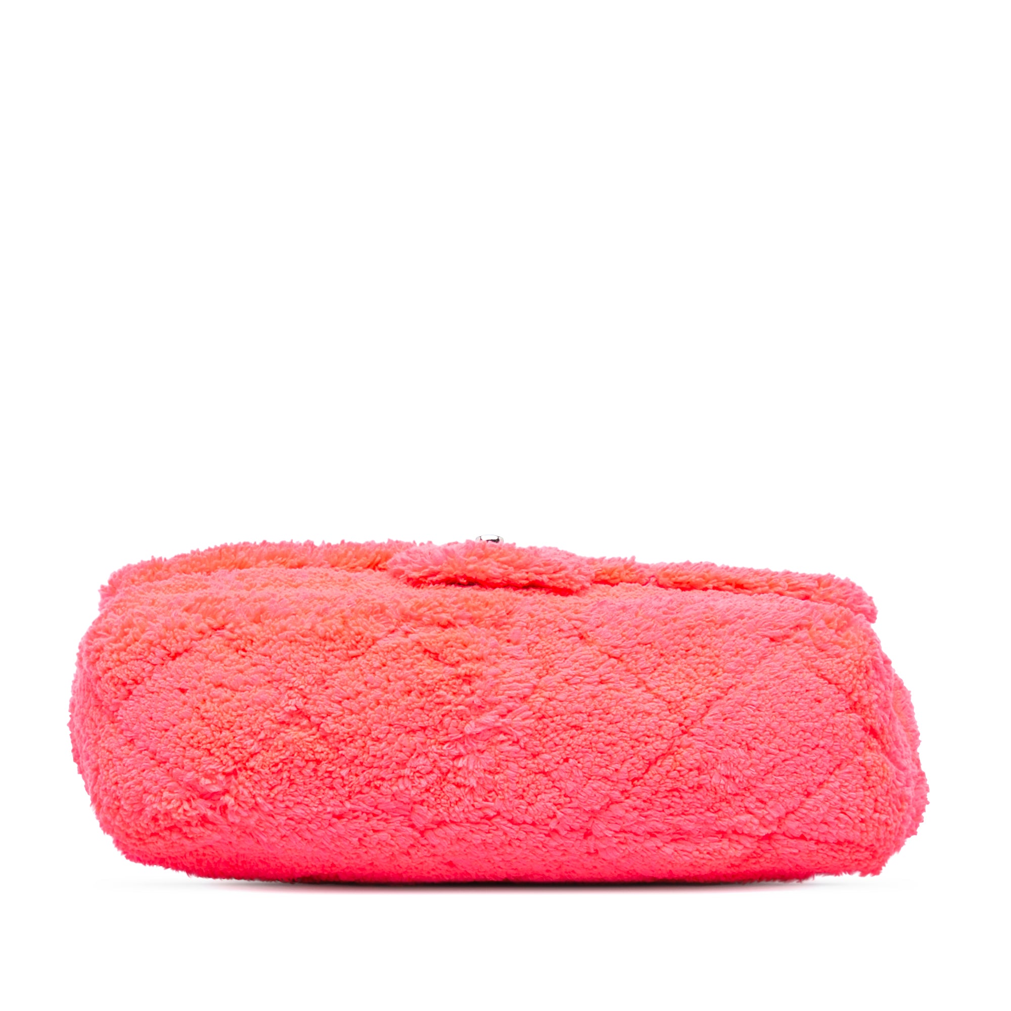 Chanel | Pre-Owned Medium Quilted Terry Cloth Coco Beach Flap | Pink/Hot Pink