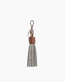Merino Wool x Leather Tassel | Granite x Sienna
