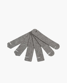 6 Pack | Maki Merino Wool Napkin Rings | Granite