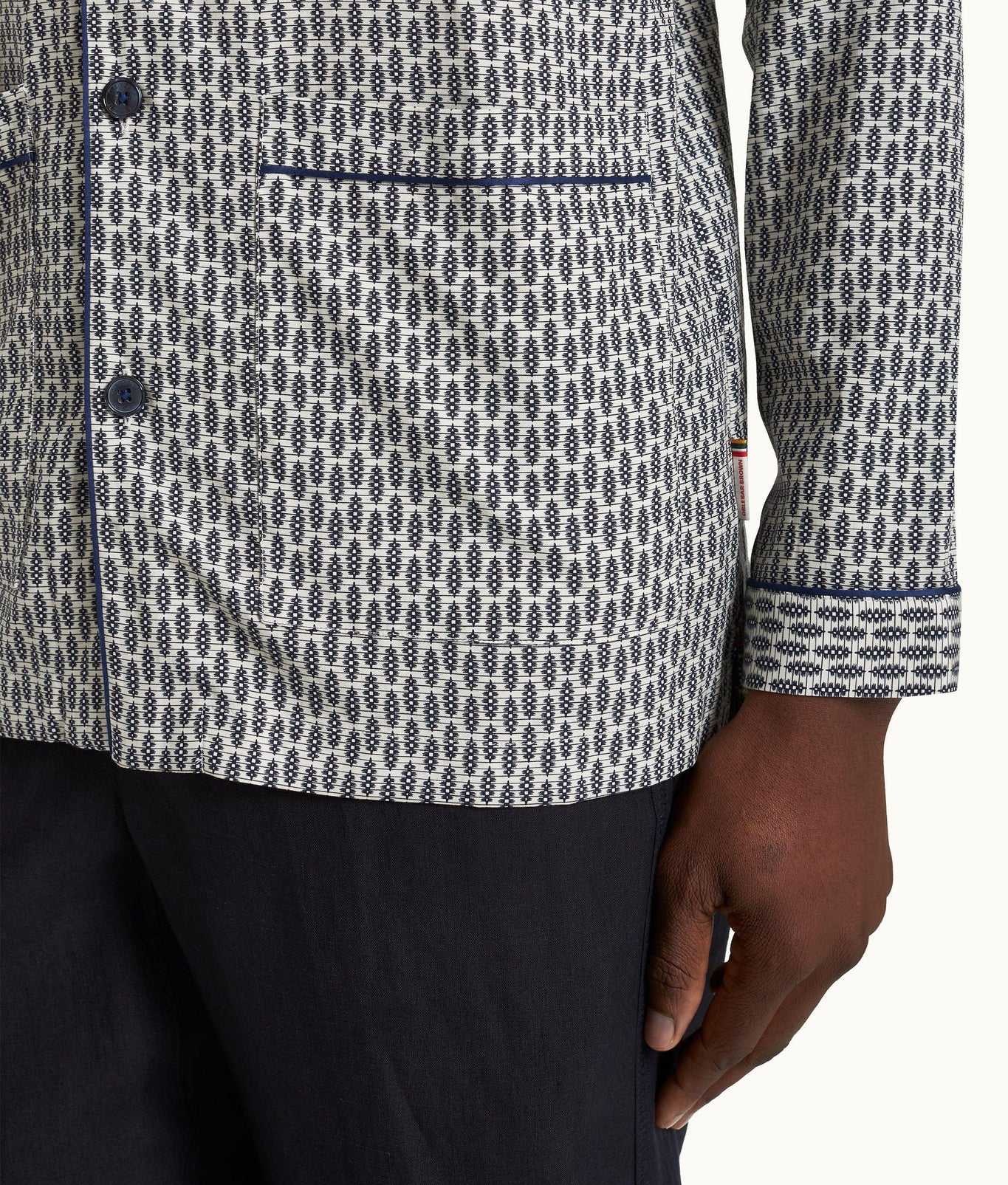 Gabel Perez Print Capri Collar Resort-Style Shirt Woven | Chai