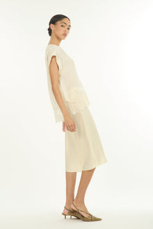 Lainey Midi Skirt | Vintage Creme