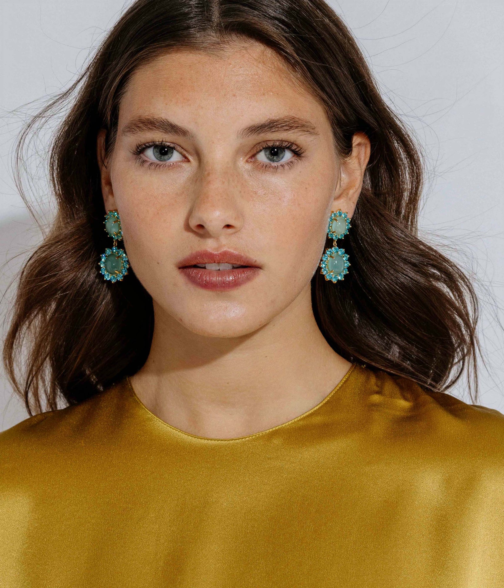 Georgie Drop Earrings in Pink - Loren Hope