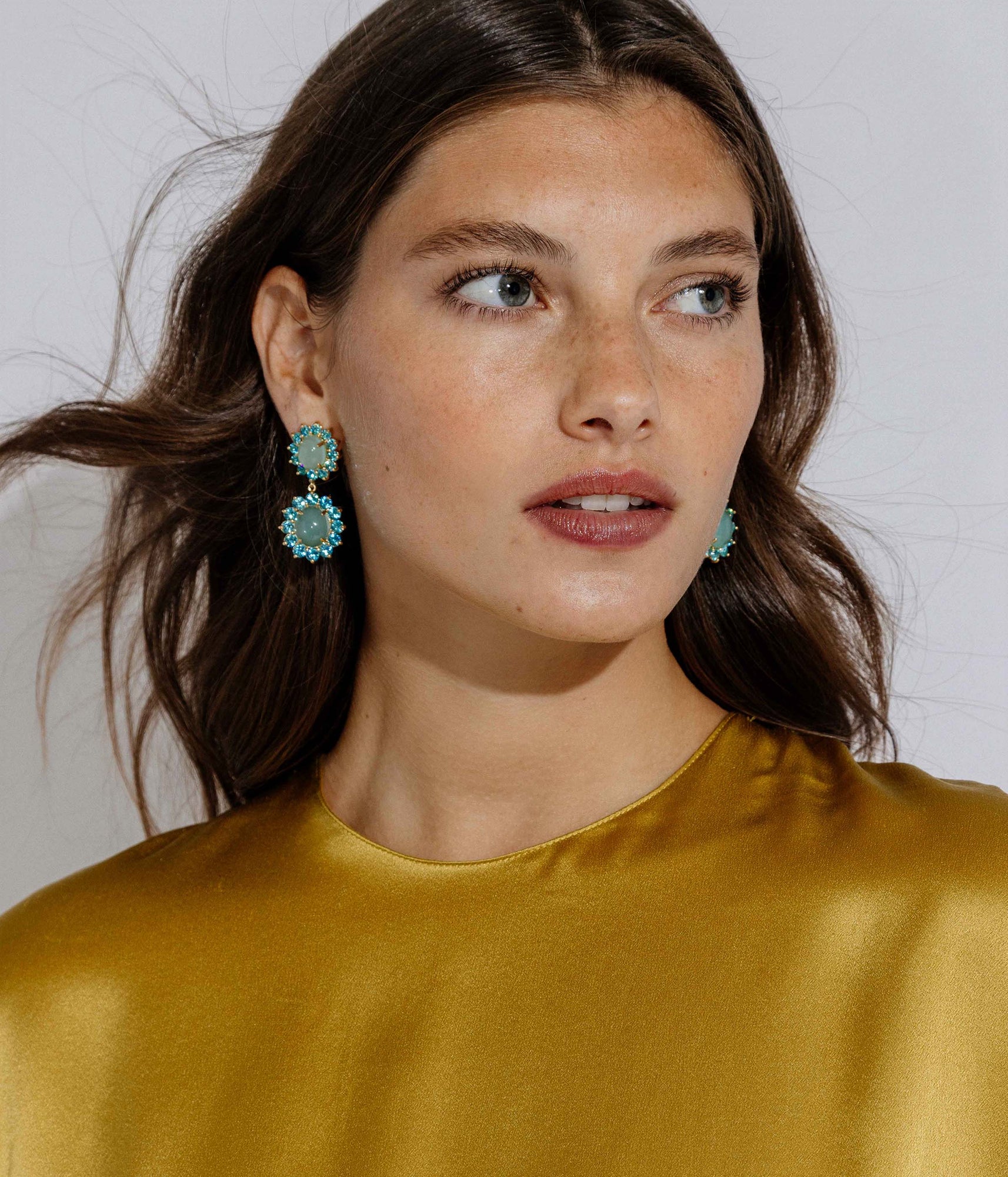 Georgie Drop Earrings in Pink - Loren Hope