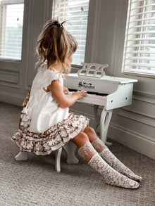 Girl | Aida Lace and Socks | White x Gold