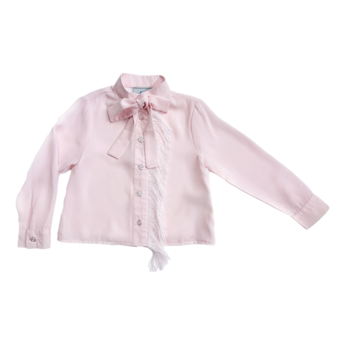 Girl | Crepe Fringe Blouse | Pink