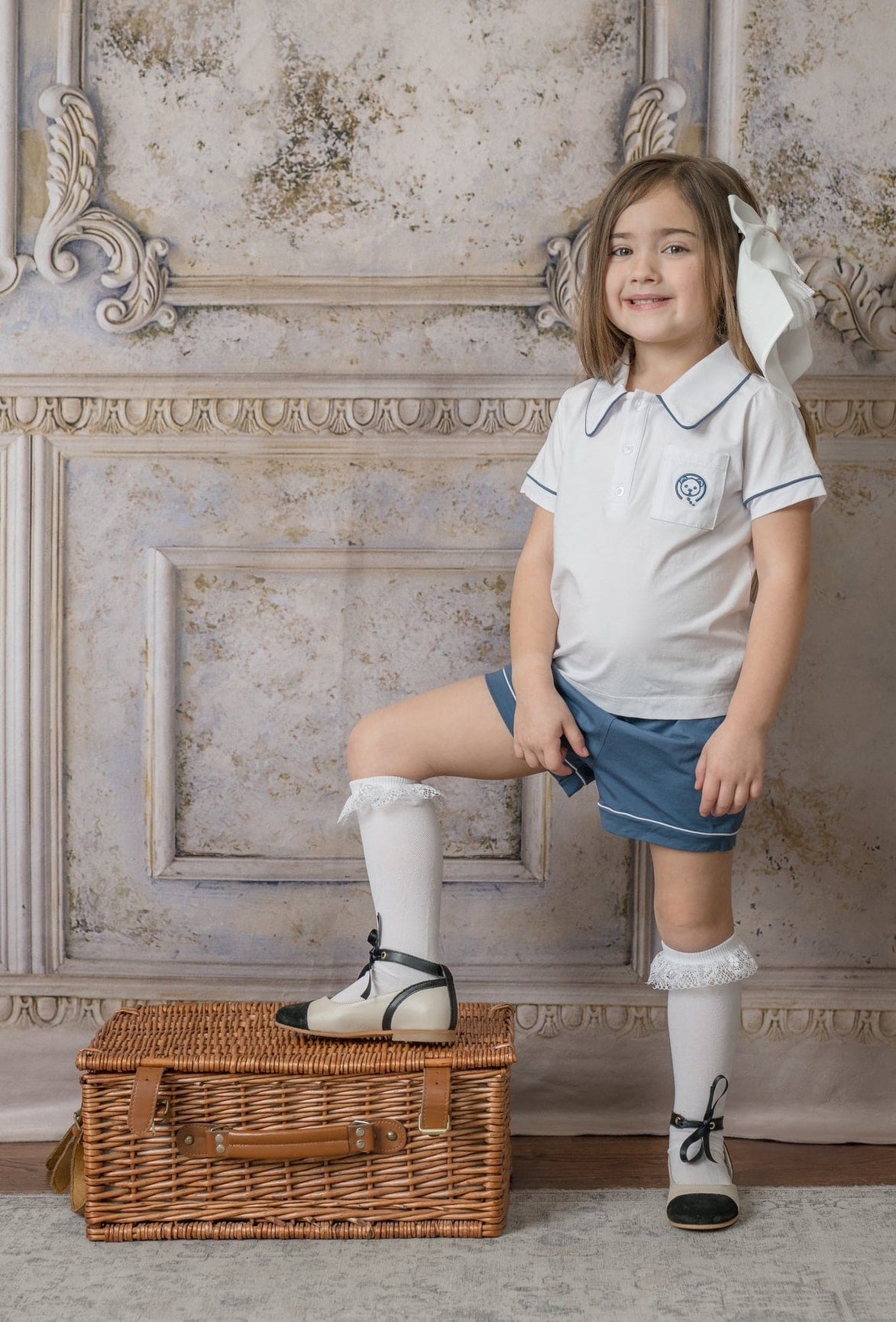 Girl | Lana Ruffle Knee High Socks | White