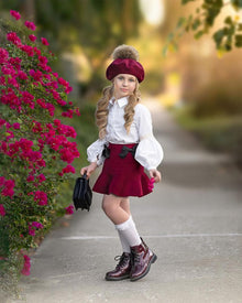 Girl | Lana Ruffle Knee High Socks | White