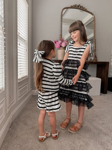 Girl | Monaco and Hair Bow Scrunchie | Black x White