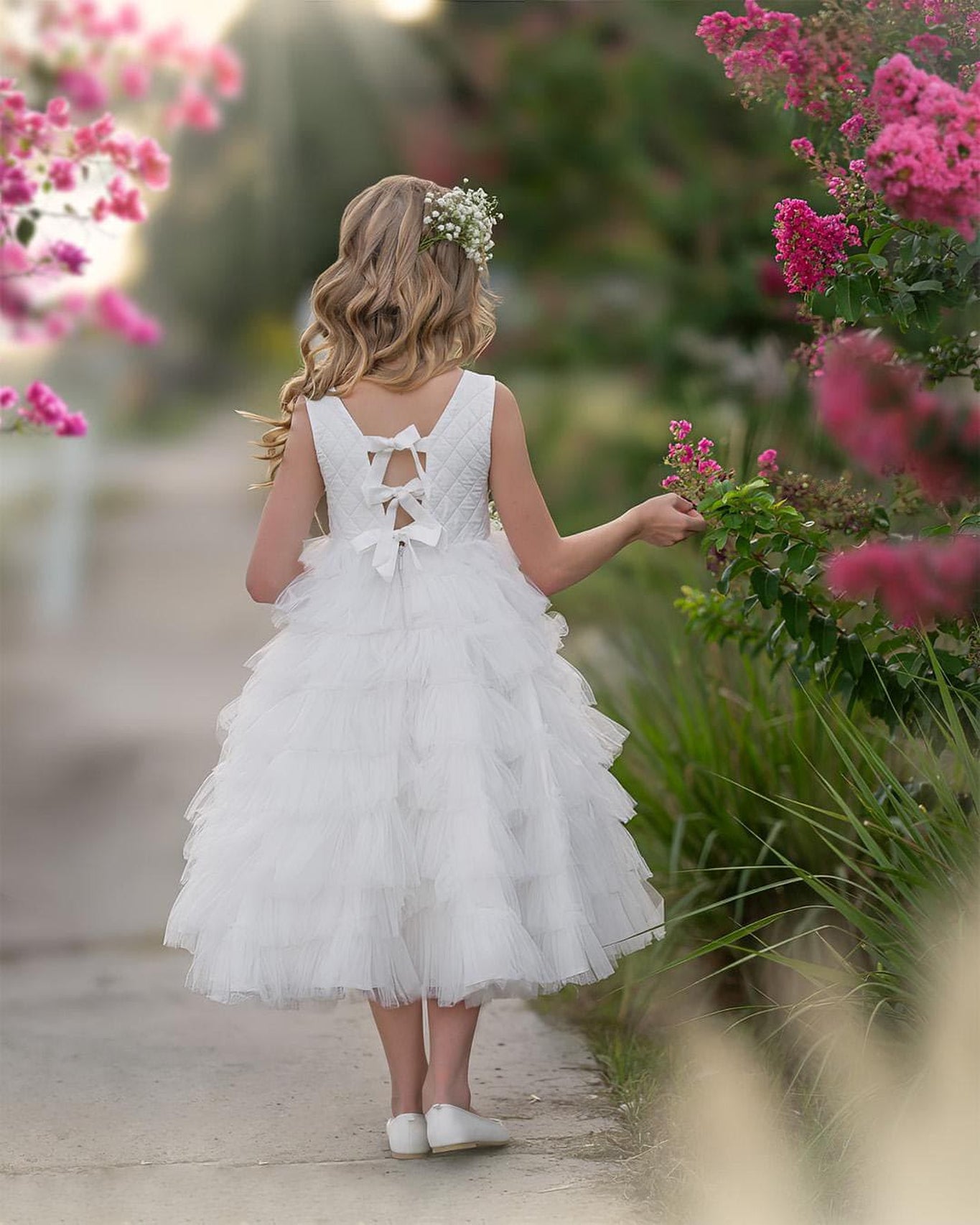 Girl | Poppy Quilted Dress | White