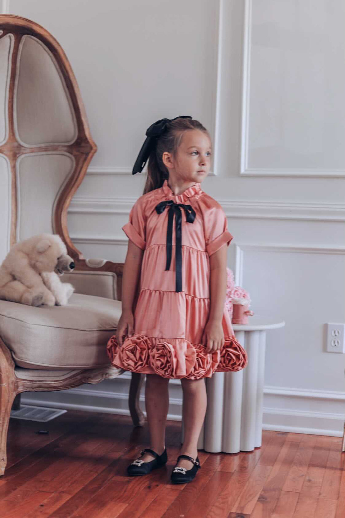 Girl | Satin Dress | Rose