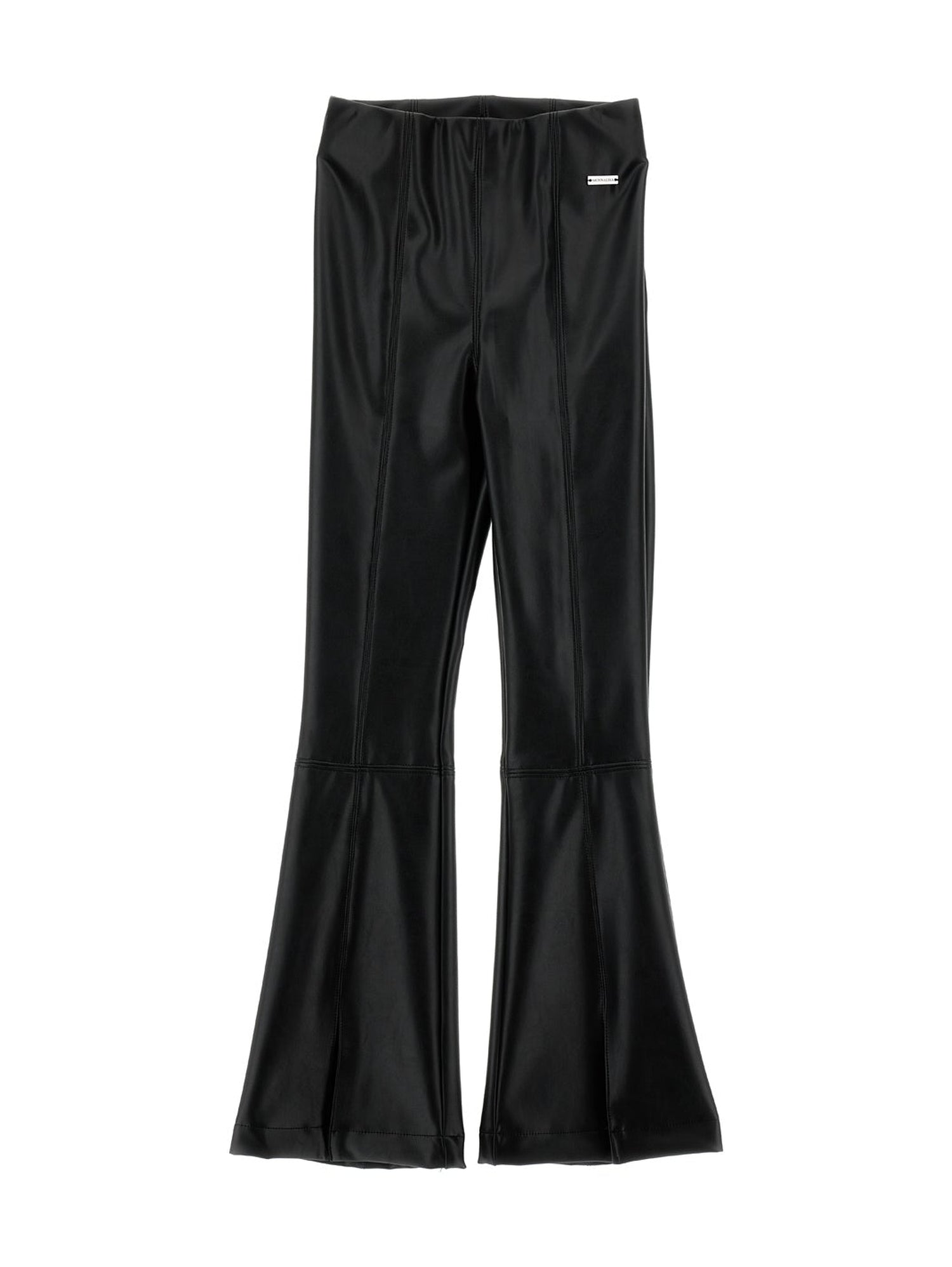 Girls | Coated Fabric Trousers With Slits | Black