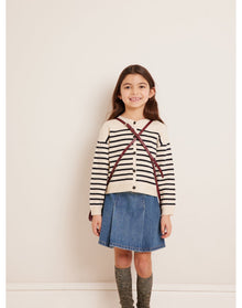 Girls | Demy Cardigan Stripes | Navy