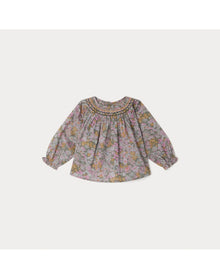 Girls | Griotte Smocked Blouse | Verdigris
