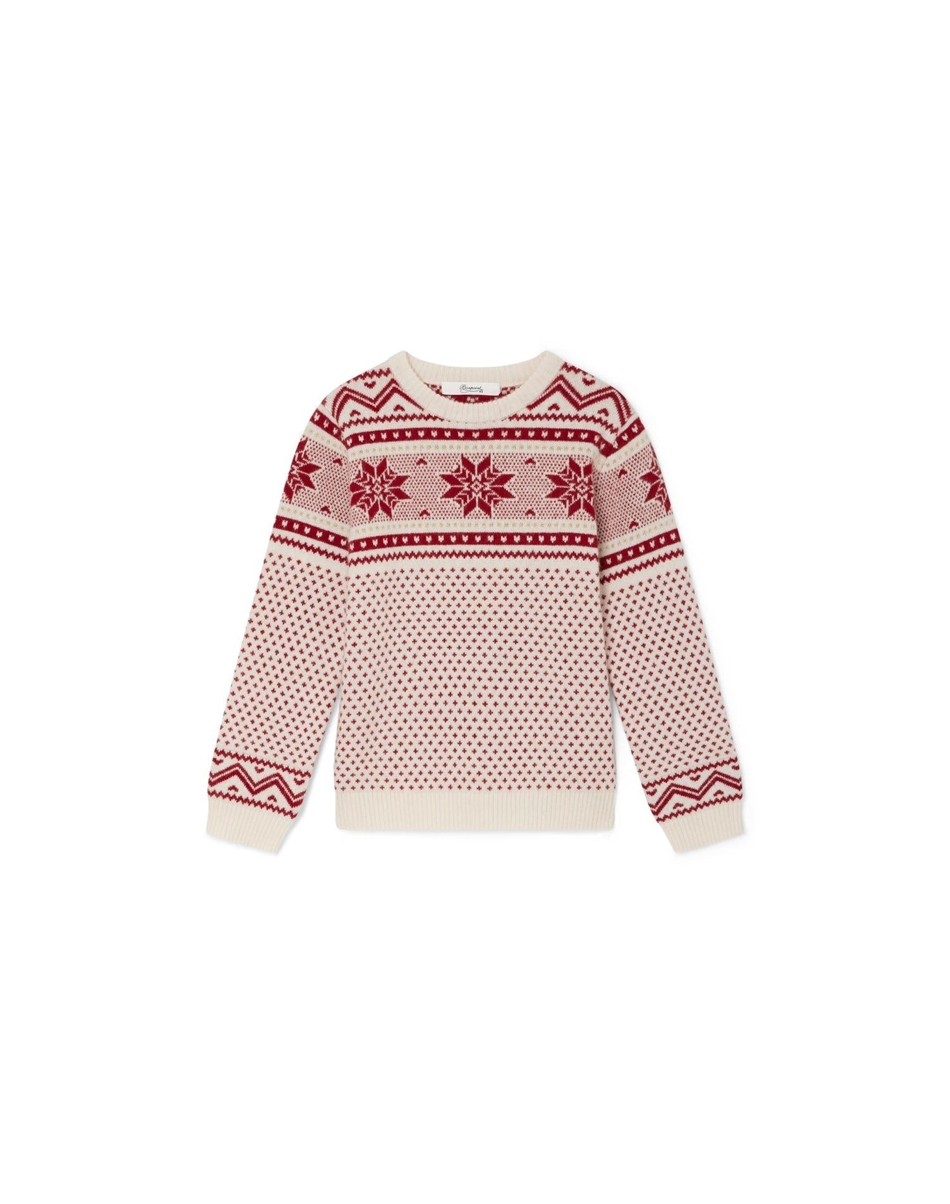 Girls | Jacquard Cashmere Sweater | 12Y-14Y | Natural White