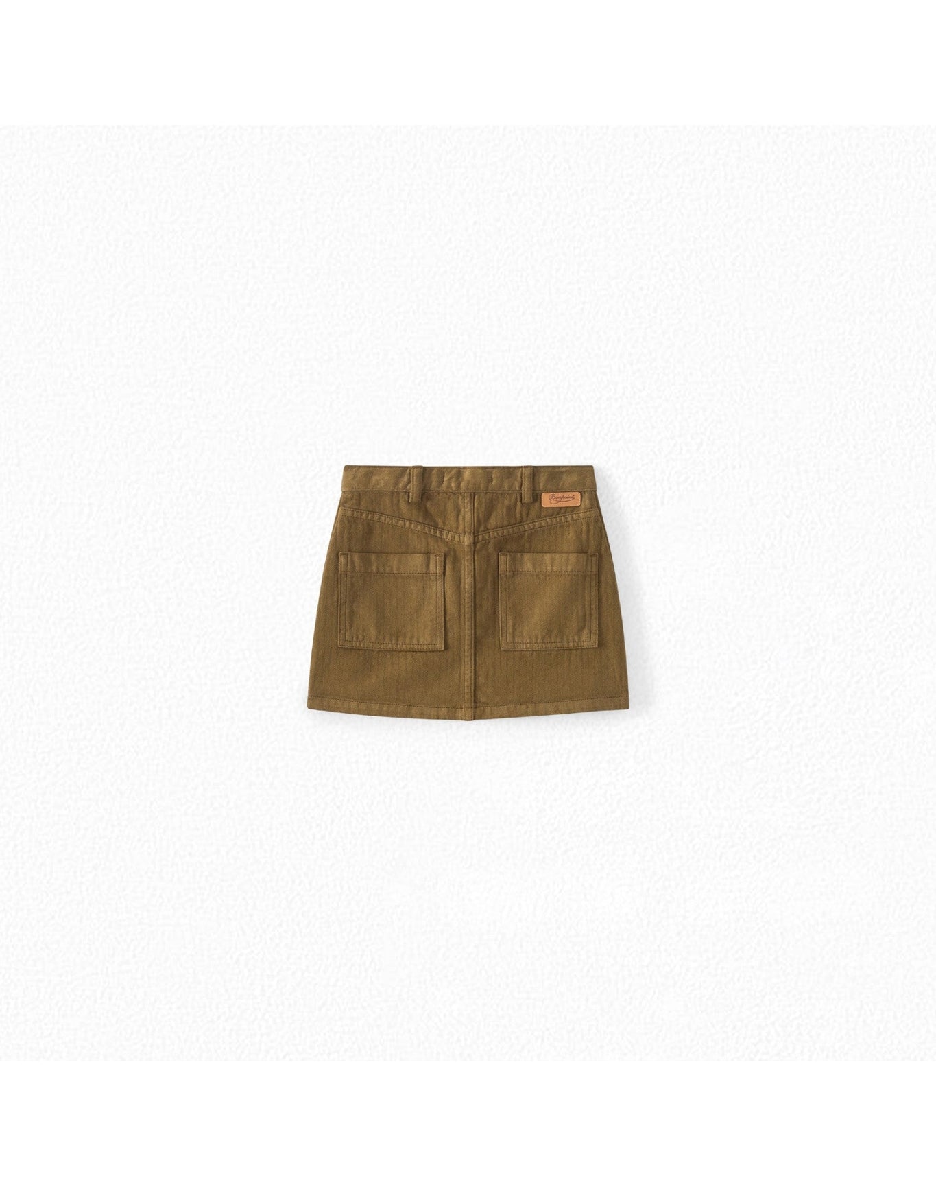 Girls | Mini Skirt With Snap Buttons | Light Khaki