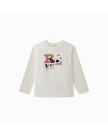 Girls | Patched Jersey T-Shirt | Milk White