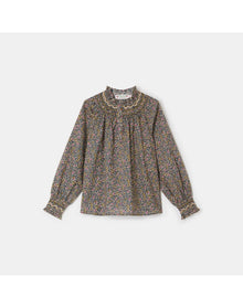 Girls | Petale Smocked Blouse | 8Y | Ink