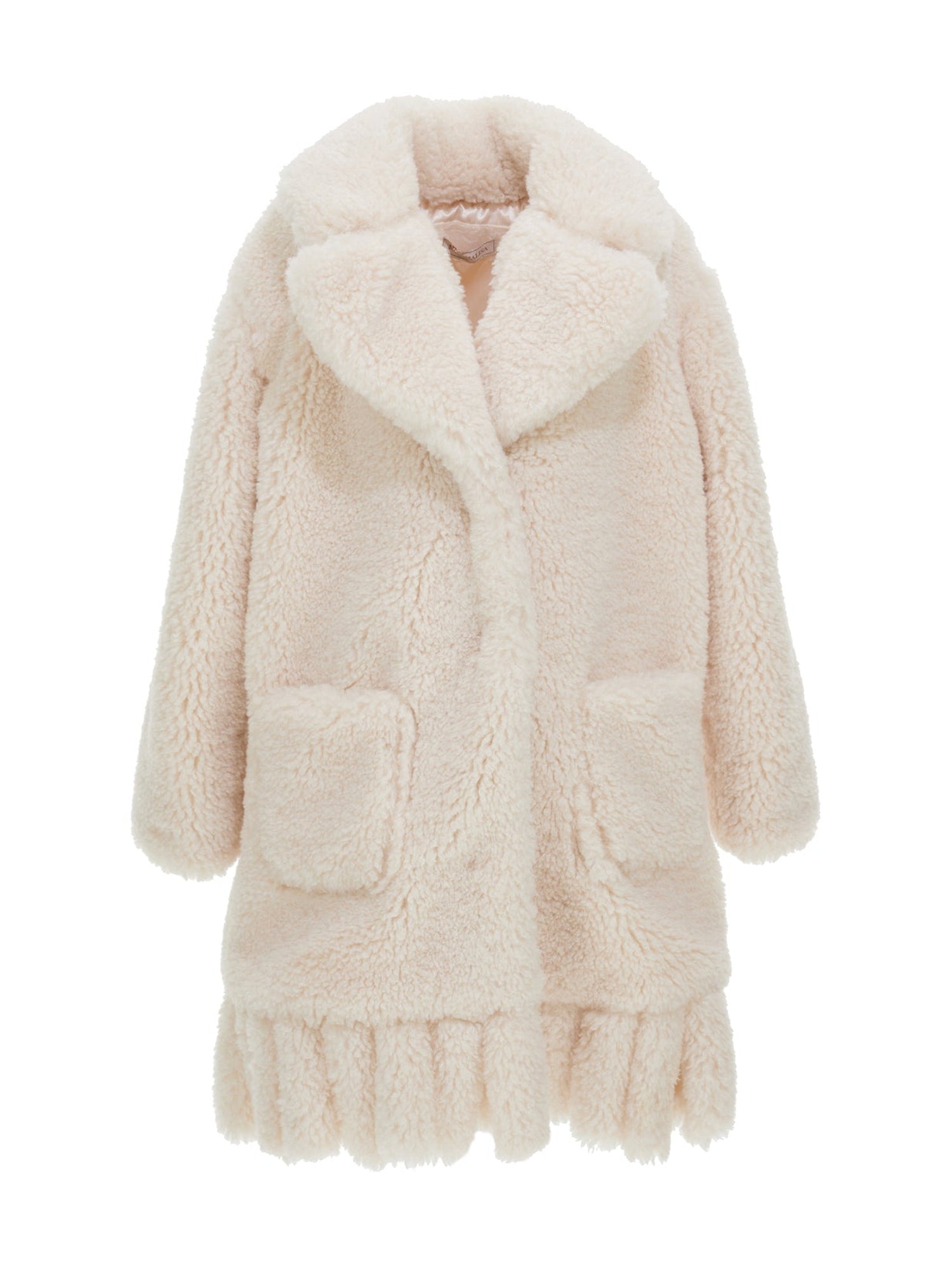 Girls | Plush Coat With Fringes | Birch
