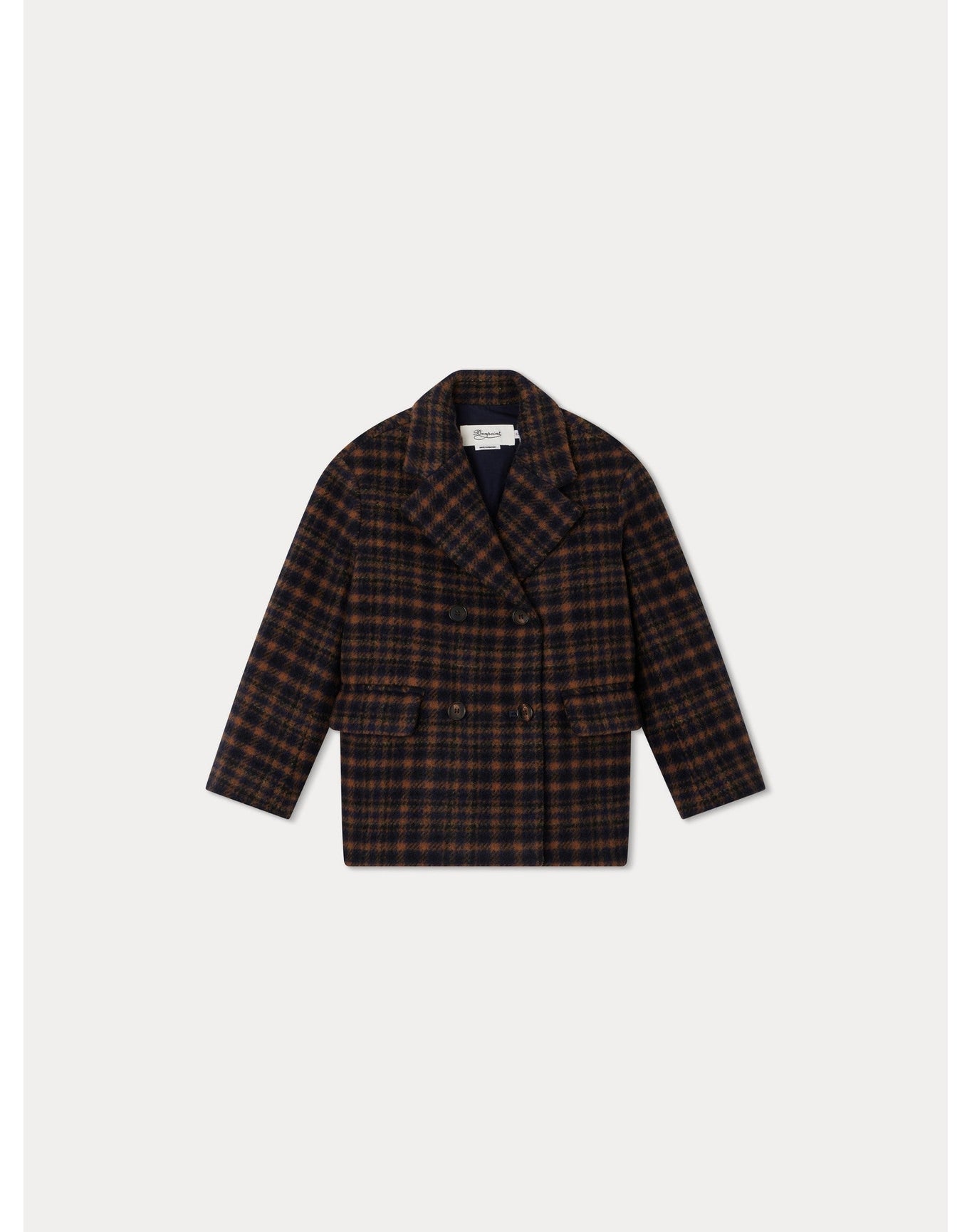 Girls | Tinley Coat Checked | 4Y-6Y | Navy