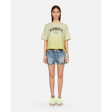 Gradient T-Shirt With Venice Serigraphy | Women | Bright Yellow