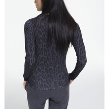 Gray Cotton T-Shirt With Leopard Print | Women | Black