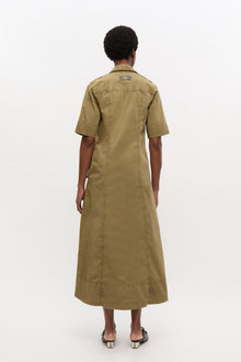 Green Washed Cotton Dress | Boa